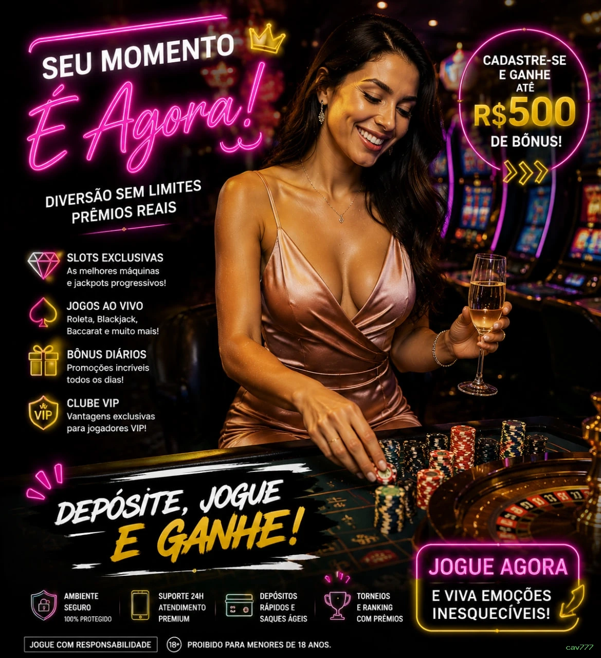 Bônus exclusivos membros VIP cav777